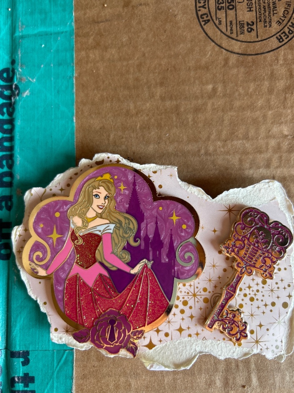 Pink a la Mode Sleeping Beauty Keys to the Kingdom Pin Set Aurora Disney